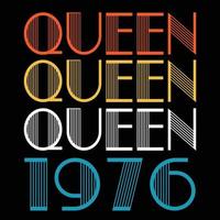 la reine est née en 1976 vecteur de sublimation anniversaire vintage