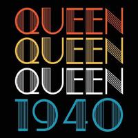la reine est née en 1940 vecteur de sublimation anniversaire vintage