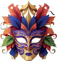 masque vénitien coloré orné vecteur
