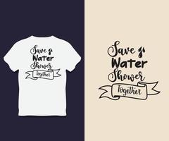 conception de t-shirt typographie jour de l'eau vecteur