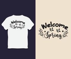 conception de t-shirt de typographie du printemps vecteur