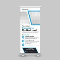 entreprise professionnelle entreprise propre moderne roll up banner signage standee template vecteur gratuit