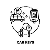 clés de voiture bibelot concept de vecteur illustrations noires