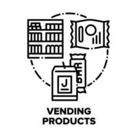 vending produits vecteur concept illustrations noires