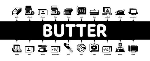 vecteur de bannière infographique minimal de beurre ou de margarine