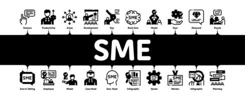 vecteur de bannière infographique minimal entreprise PME