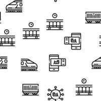 train, transport ferroviaire, seamless, modèle, vecteur