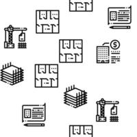 vecteur de modèle sans couture d'informations de construction bim