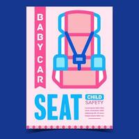 vecteur d'affiche publicitaire accessoire siège auto bébé
