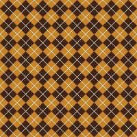 simple motif argyle sans couture marron et orange vecteur