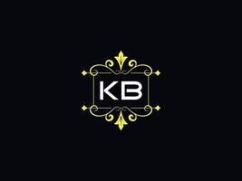 logo de luxe kb élégant, conception de lettre de logo typographie kb vecteur