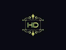 logo de lettre hd, vecteur d'icône de logo de luxe monogramme hd