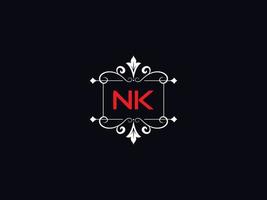 image de logo nk minimaliste, vecteur de logo de lettre de luxe nk créatif