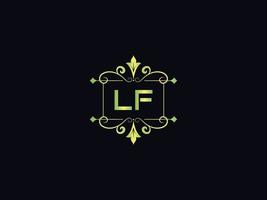 vecteur de logo lf simple, logo de luxe initial lf