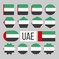 collection de drapeau des émirats arabes unis set vector