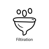 illustration de conception d'icône de contour de filtration. symbole de données sur fond blanc fichier eps 10 vecteur