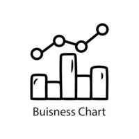 illustration de conception d'icône de contour de graphique d'entreprise. symbole de données sur fond blanc fichier eps 10 vecteur