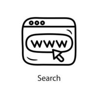 illustration de conception d'icône de contour de recherche. symbole de données sur fond blanc fichier eps 10 vecteur