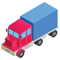 camion - illustration 3d isométrique. vecteur