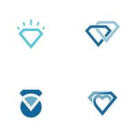 modèle de logo de diamant vecteur