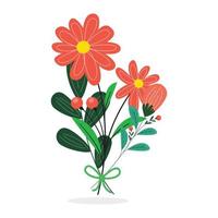 conception florale de vecteur. design floral pour carte d'invitation de mariage. conception florale d'illustration vecteur