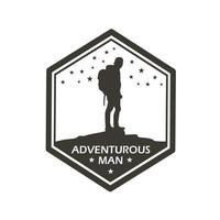 création de logo sur le thème de l'aventure vecteur