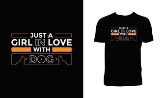 typographie de chien et conception de t-shirt de lettrage vecteur