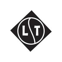lt lettre logo design.lt création initiale créative du logo de la lettre lt. Concept créatif de logo de lettre d'initiales de lt. vecteur