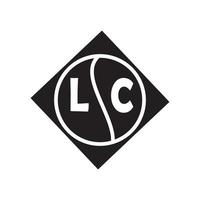 création de logo de lettre lc. création de logo de lettre lc initiale créative. concept de logo de lettre initiales créatives lc. vecteur