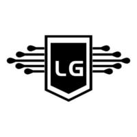 création de logo de lettre lg.lg création de logo de lettre lg initiale créative. concept de logo de lettre initiales créatives lg. vecteur