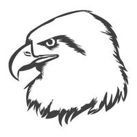 illustration vectorielle de visage d'aigle vecteur
