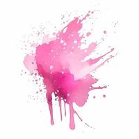 éclaboussure de peinture aquarelle rose isolée vecteur