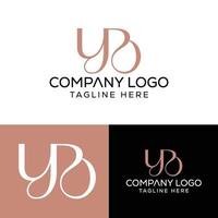 lettre initiale yb logo conception monogramme créatif moderne signe symbole icône vecteur