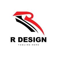 logo de la lettre r, vecteur de l'alphabet, conception initiale du logotype de la marque du produit r