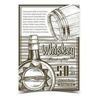 vecteur de bannière publicitaire de whisky artisanal