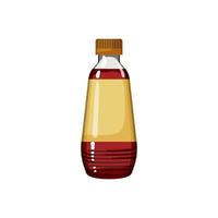 illustration vectorielle de dessin animé de bouteille de vinaigre liquide vecteur