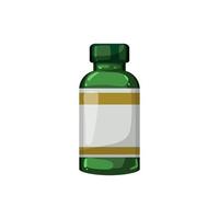 illustration vectorielle de dessin animé de bouteille de vitamine médicale