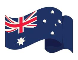 drapeau australien agitant vecteur