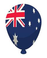 drapeau australien en ballon hélium vecteur