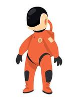 astronaute avec costume rouge vecteur