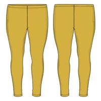 leggings pantalon mode modèle d'illustration vectorielle de croquis plat pour dames. vecteur