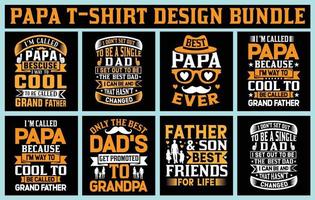 ensemble de conception de t-shirt pour la fête des pères vecteur