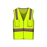 illustration de vecteur de dessin animé de gilet de sécurité de vêtements