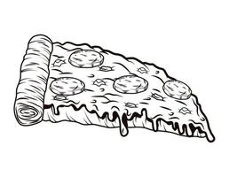 pizza monochrome pop art vecteur