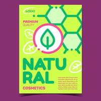 vecteur d'affiche de publicité créative de cosmétiques naturels