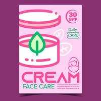 vecteur de bannière publicitaire créative crème de soin du visage