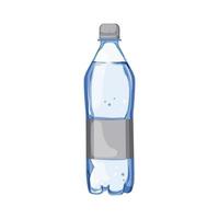 illustration vectorielle de dessin animé de bouteille d'eau minérale saine vecteur