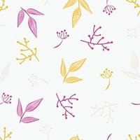 les feuilles et les branches répètent le motif. conception de motifs floraux. tuile botanique. bon pour les imprimés, les emballages, les textiles et les tissus. vecteur