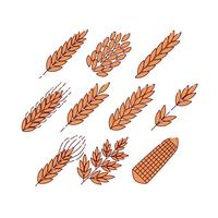 Vecteur gratuit de l'icône de plantes de céréales