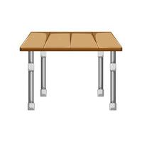 illustration de vecteur de dessin animé de table pliante de meubles